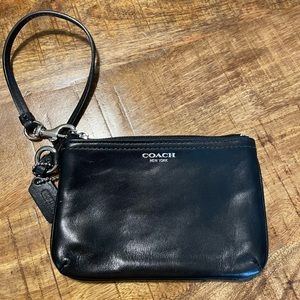 Black coach wristlet